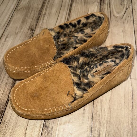 Koolaburra by UGG Lezly Cheetah Women's Suede Moccasin Slippers Size 7 - Picture 1 of 8